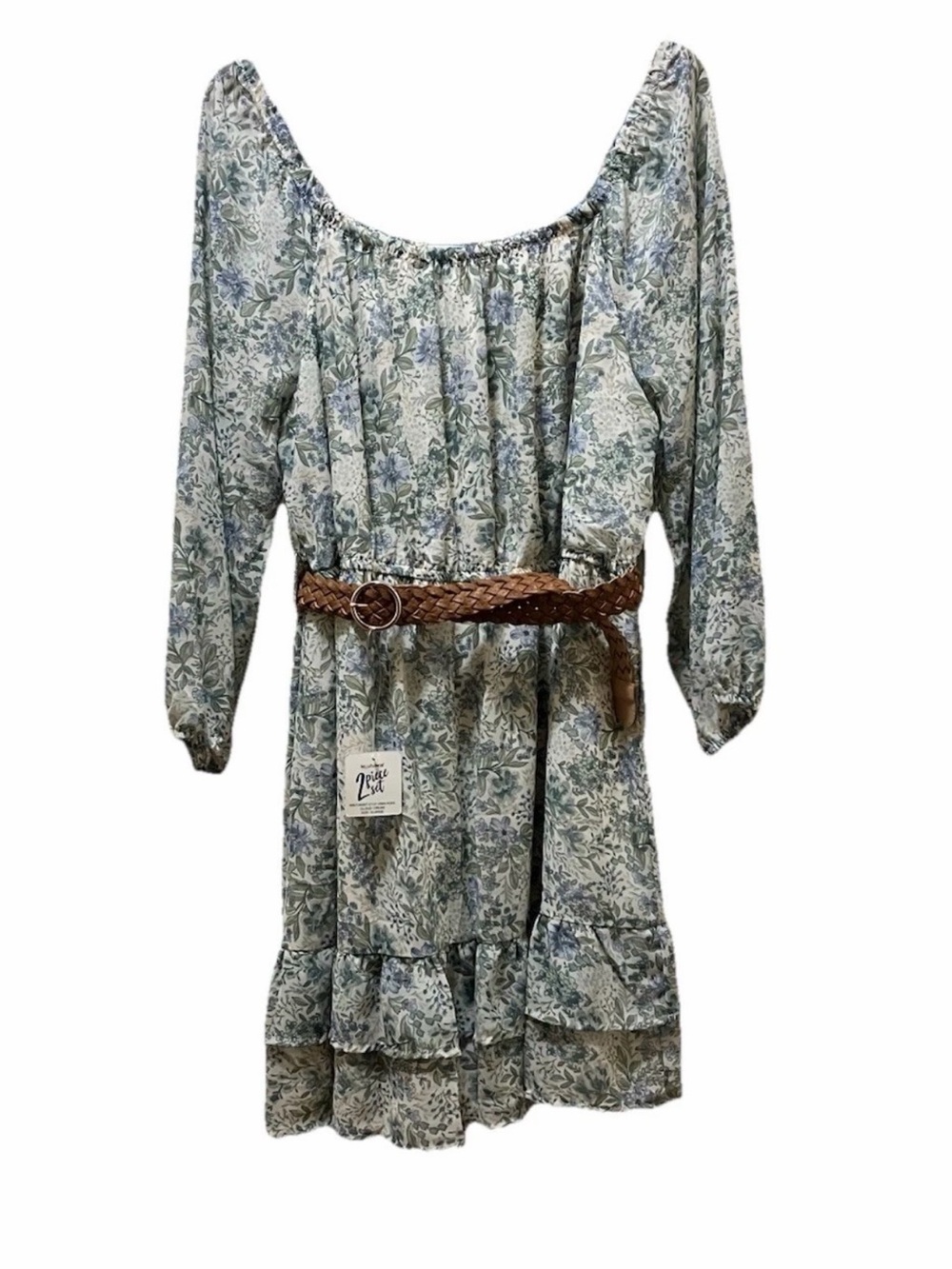 Wallflower Floral Cream and Sage Green Print Skirt